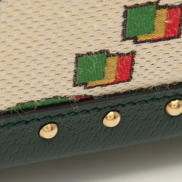 Gucci Centenial GG Flower Jacquard Handbag Beige Green Multicolor - Picture 9 of 9